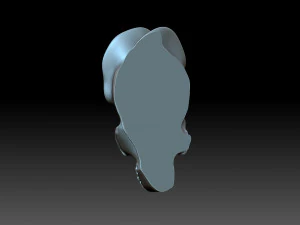Bas-relief skull with a rose 3D Print Model