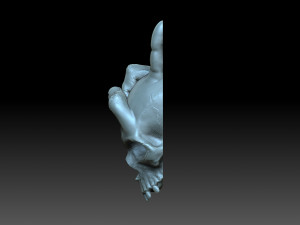 Skull with horns bas relief Model do druku 3D