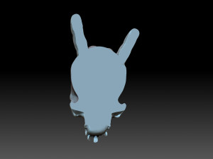 Skull with horns bas relief Model do druku 3D