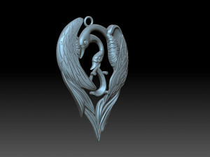 Geese Swans Modello di stampa 3D