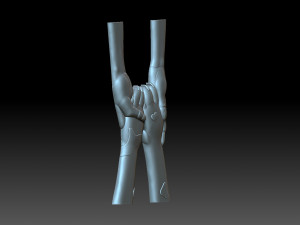 Human hands and dog paws 3D Baskı Modeli