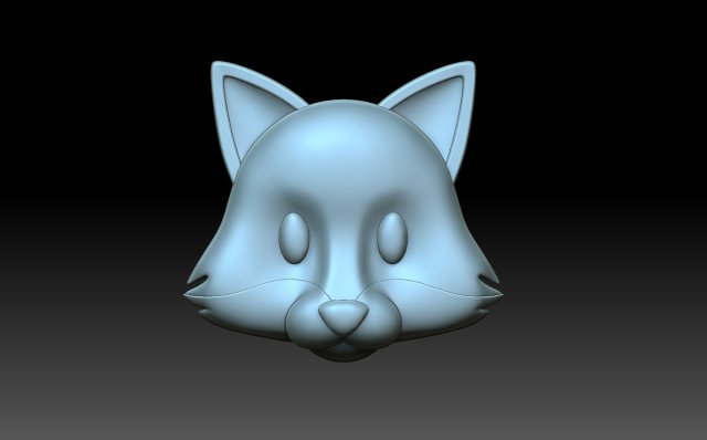 Fox Face 3D Принт Модель .c4d .max .obj .3ds .fbx .stl .blend 