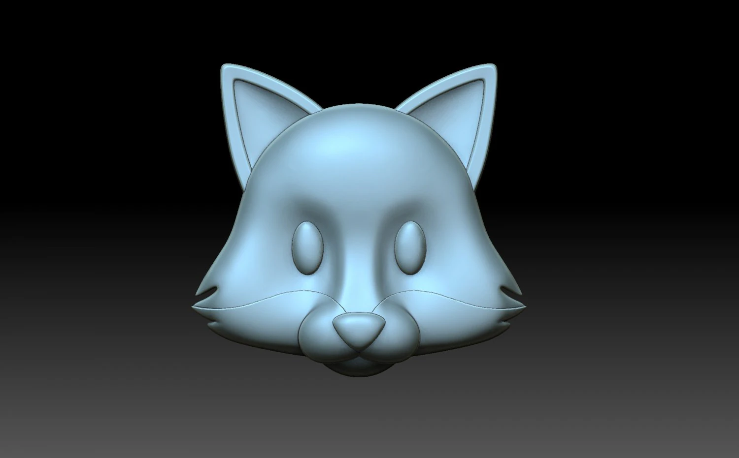 Fox Face 3D Print Model .c4d .max .obj .3ds .fbx .stl .blend 