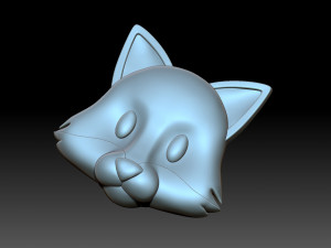 Fox Face 3D Принт Модель