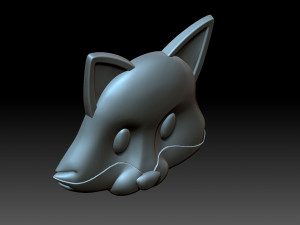 Fox Face 3D Принт Модель