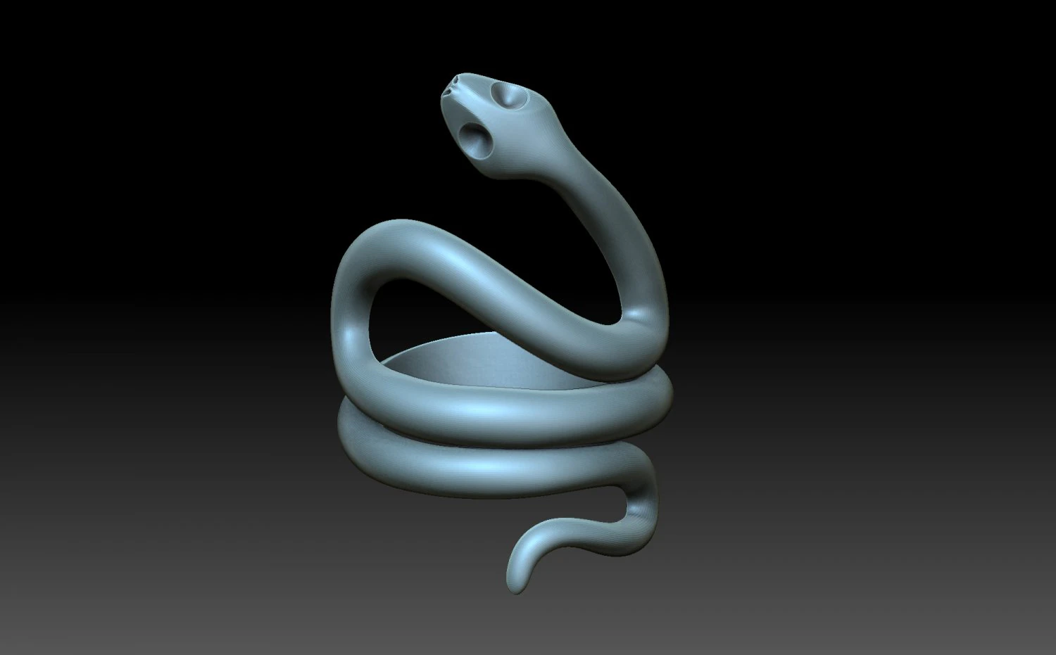 Snake Ring 3D Print Model .c4d .max .obj .3ds .fbx .stl .blend 