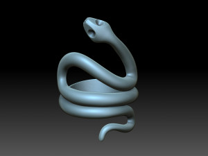 Snake Ring Modelo de Impressão 3D