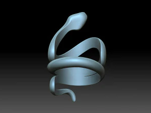 Snake Ring 3D Print Model