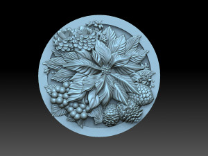 Decorative panel with flowers 3D Print Model