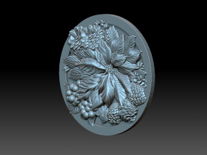 Decorative panel with flowers 3D-printmodel