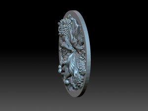 Decorative panel with flowers 3D-printmodel