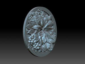 Decorative panel with flowers 3D-printmodel