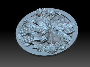 Decorative panel with flowers 3D-printmodel