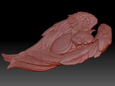 Sleeping cat Model 3D