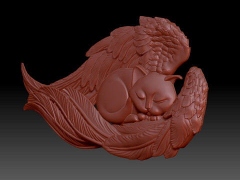Sleeping cat Model 3D