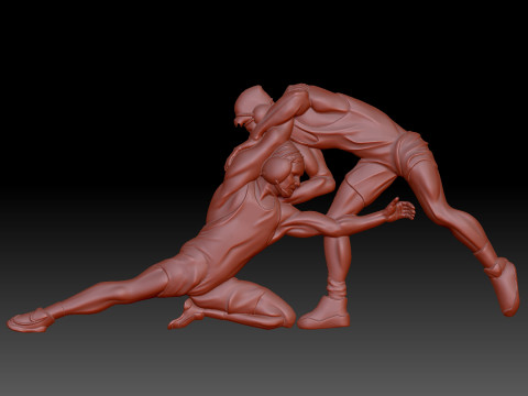 Wrestling 3D Model