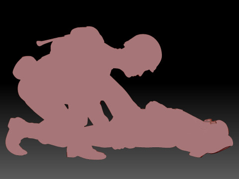 Wounded solider 3D Model