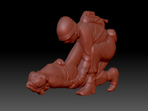 Wounded solider 3D Model