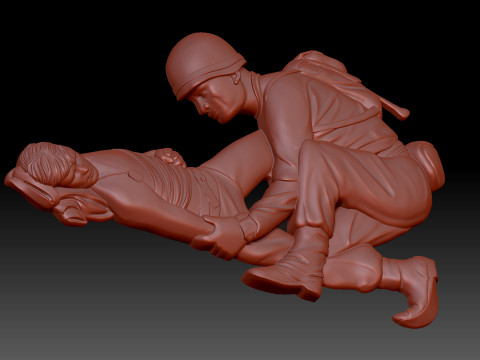Wounded solider 3D Model