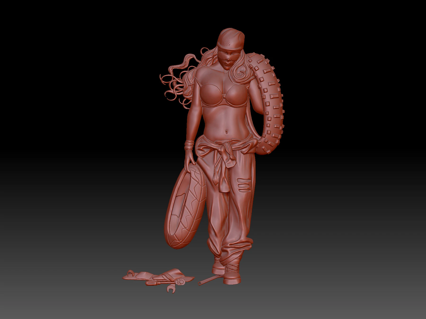 Beautiful girl 3D Model .c4d .max .obj .3ds .fbx .stl .blend 