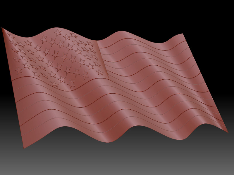 American flag Modello 3D .c4d .max .obj .3ds .fbx .stl .blend 