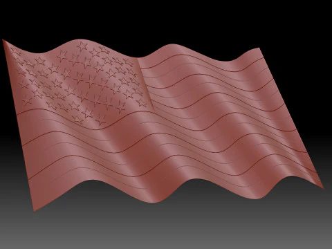 Bandiera americana Modello 3D