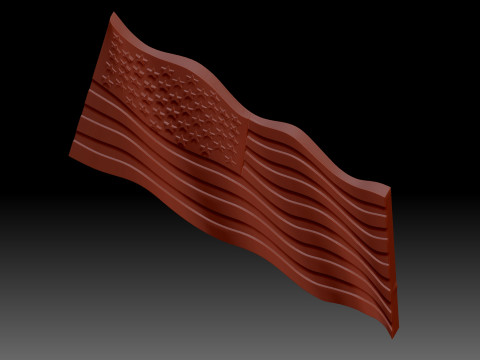 American flag Modello 3D