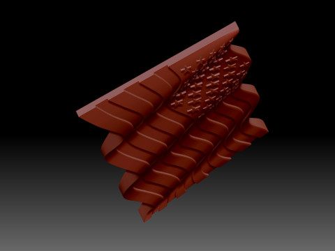 American flag Modello 3D