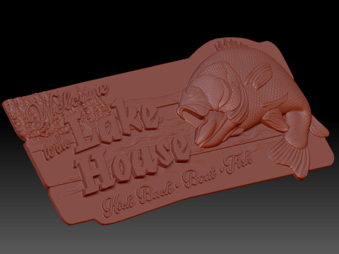 Welcome Lake Sign 3Dモデル