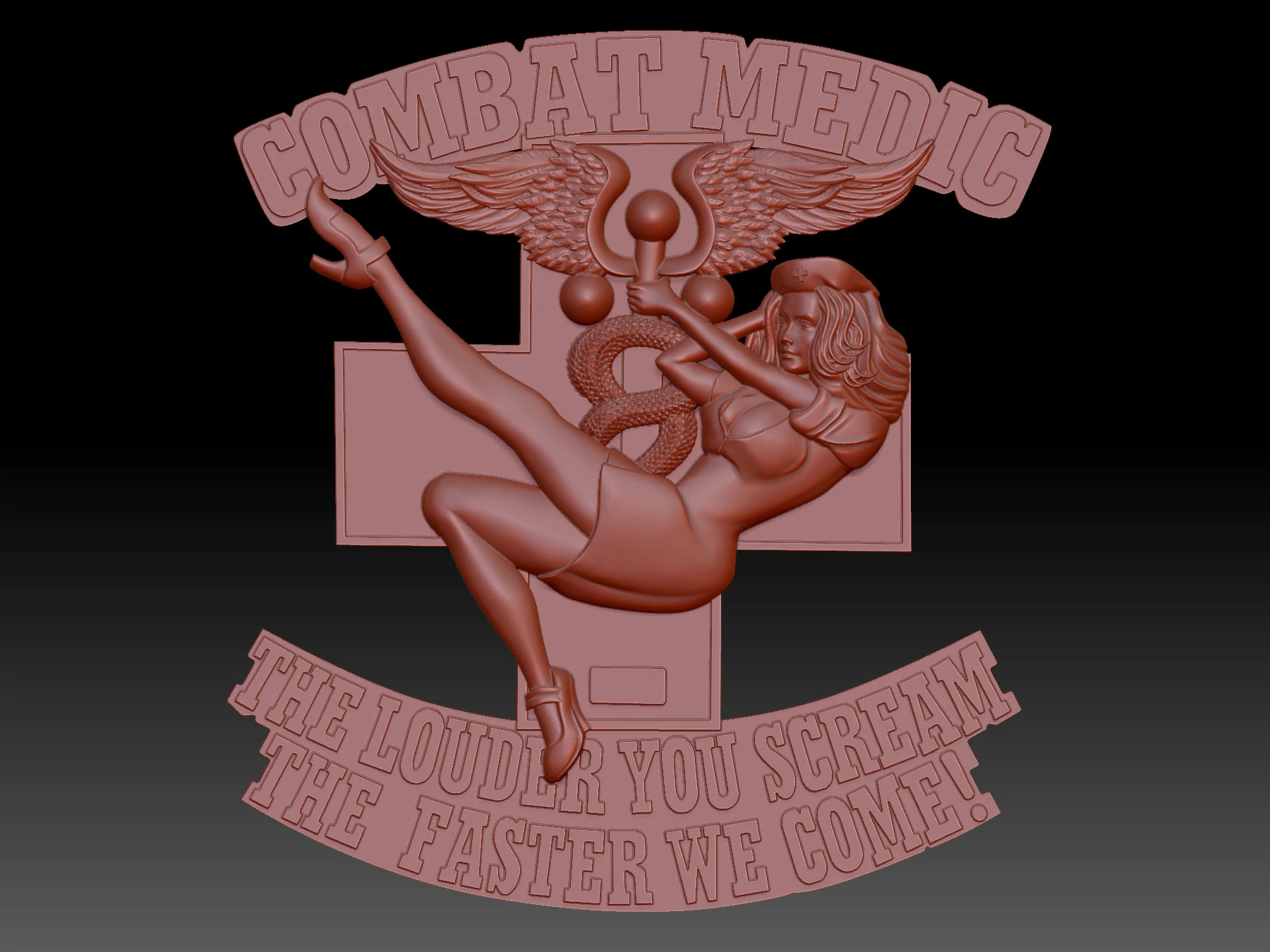 Combat medic 3D Model .c4d .max .obj .3ds .fbx .stl .blend
