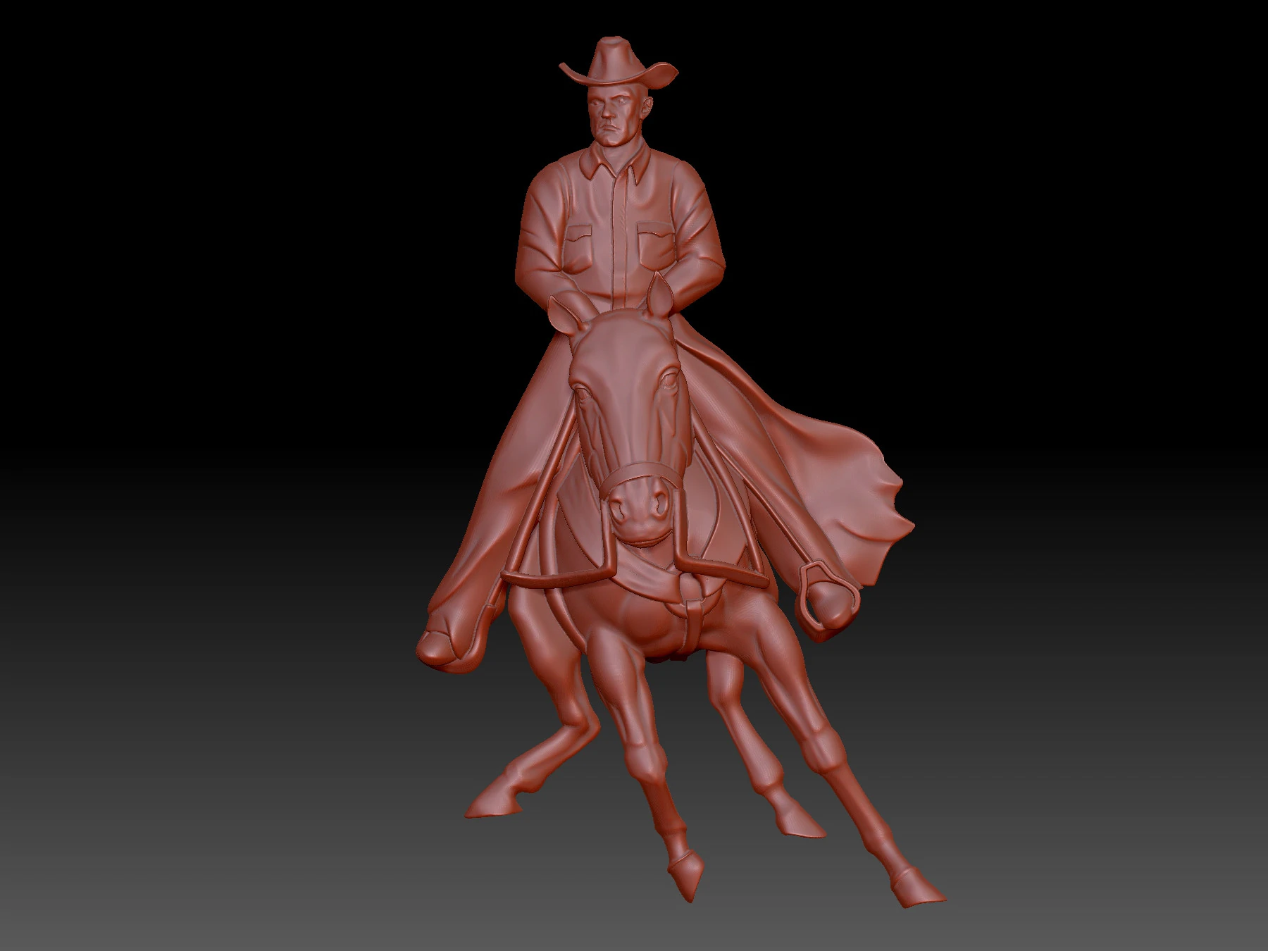 American cowboys 3D Model .c4d .max .obj .3ds .fbx .stl .blend 