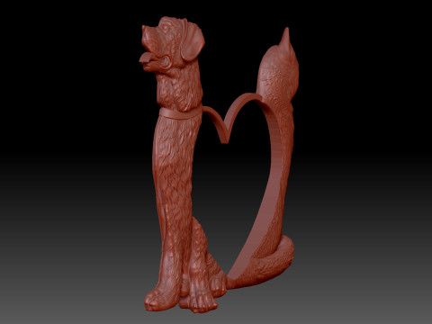 Dog and cat 3D-Modell