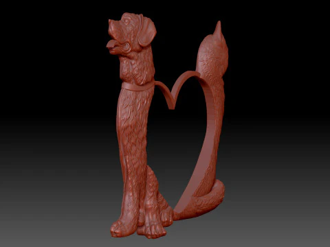 Dog and cat 3D Model