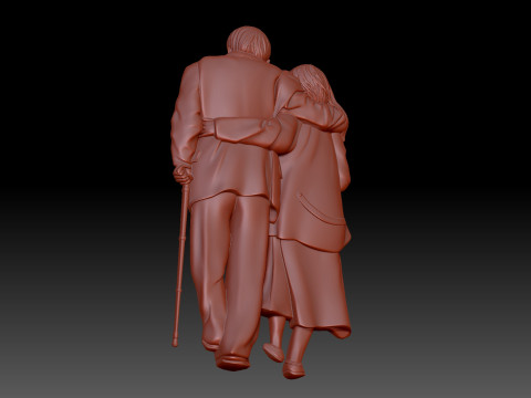 Elderly Couple 3D Модель