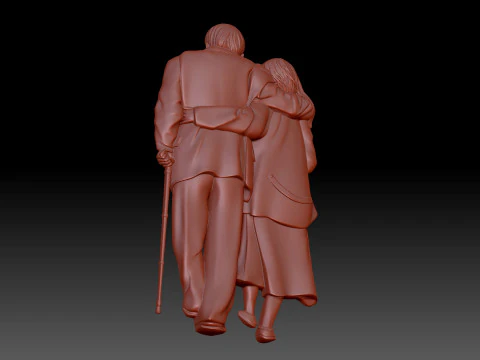 Elderly Couple 3D Model
