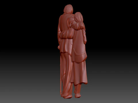 Elderly Couple 3D Model