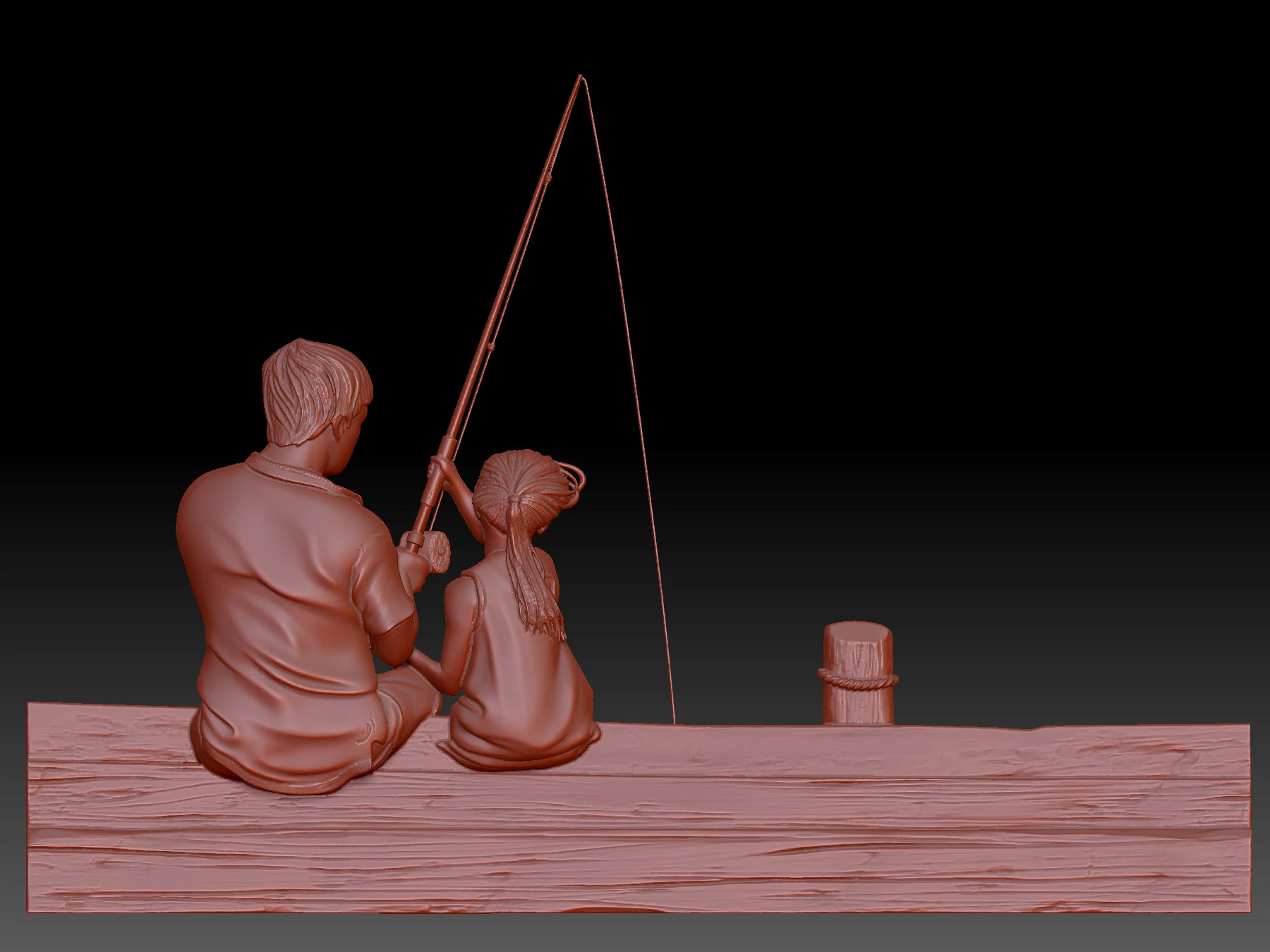 Fishing 3D Model .c4d .max .obj .3ds .fbx .stl .blend