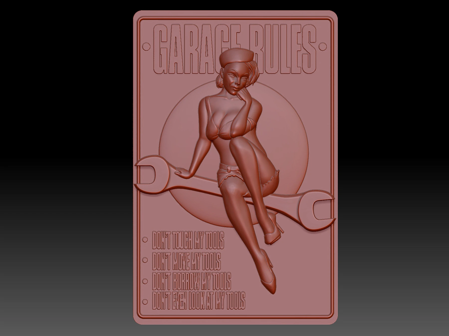 Garage rules 3D Model .c4d .max .obj .3ds .fbx .stl .blend 
