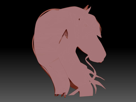 Girl and horse Modelo 3D