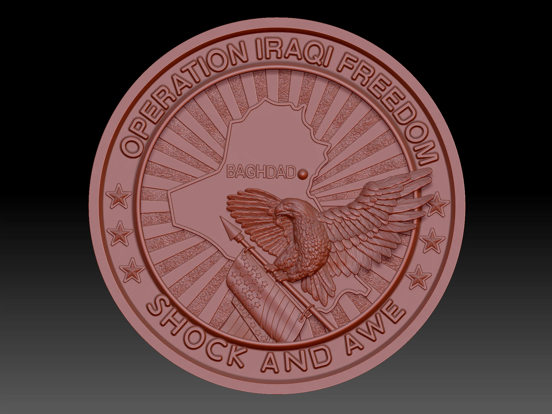 Iraq composition 3D Model .c4d .max .obj .3ds .fbx .stl .blend 