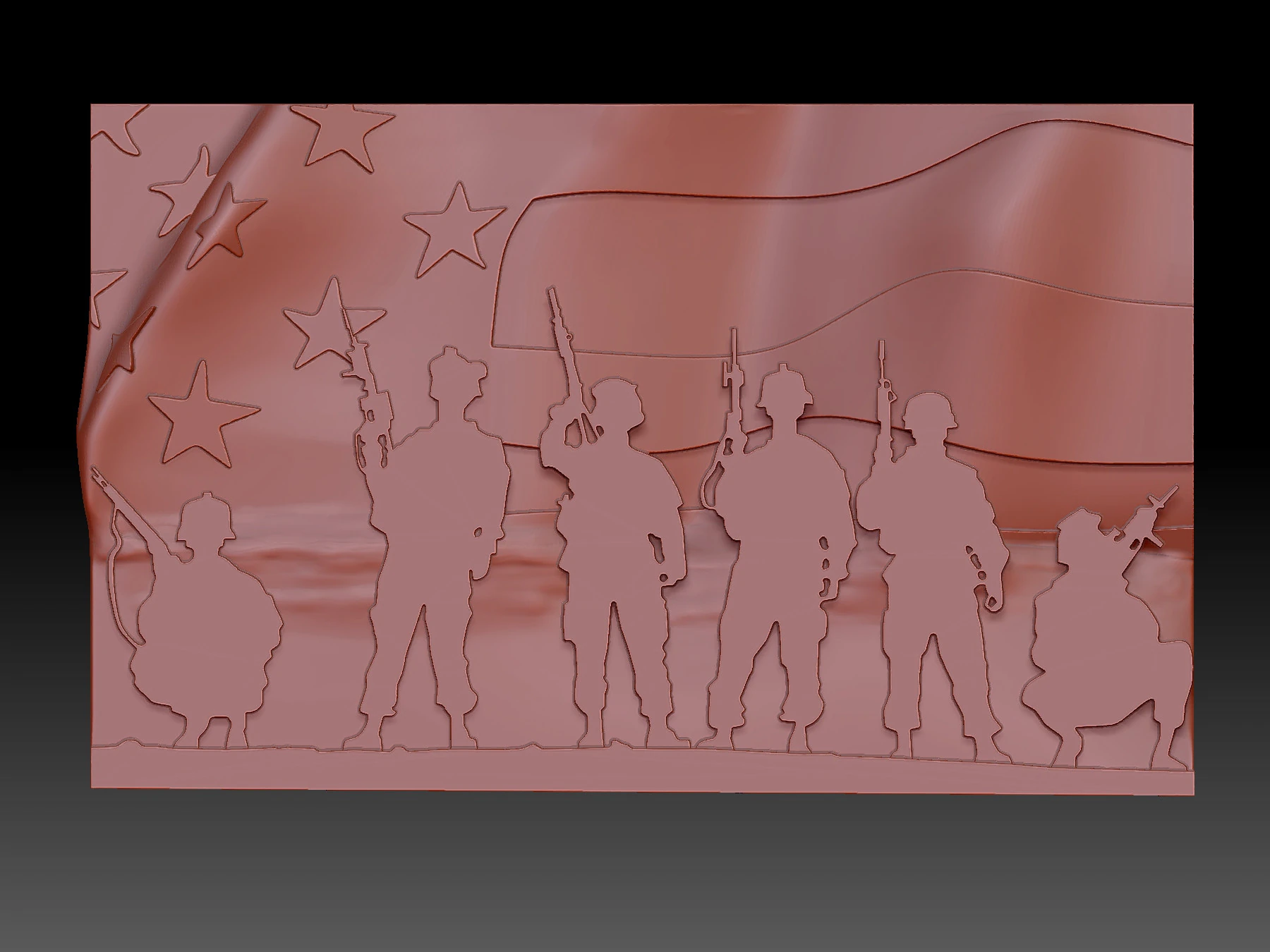 American Soldiers 3D Model .c4d .max .obj .3ds .fbx .stl .blend 