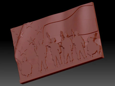 American Soldiers 3D Model