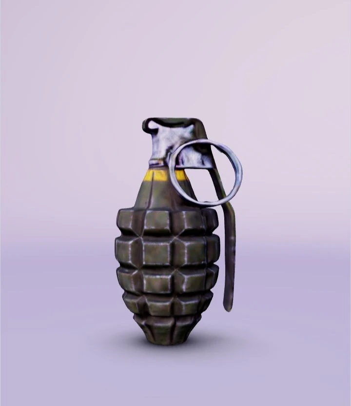 3D Hand fragmentation grenade 3D Model .c4d .max .obj .3ds .fbx .stl .blend 