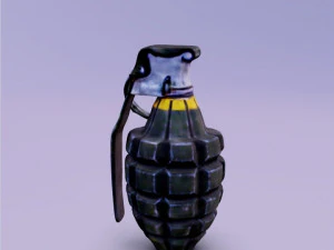 3D Hand fragmentation grenade 3D Model