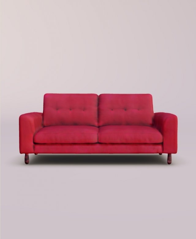 Red Sofa 3D Model .c4d .max .obj .3ds .fbx .stl .blend 