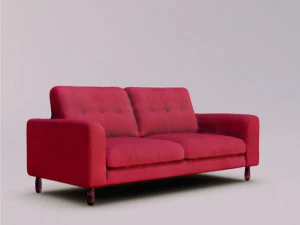 Divano rosso Modello 3D