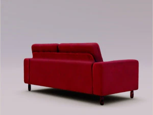 Divano rosso Modello 3D