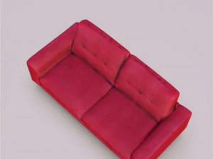 Divano rosso Modello 3D