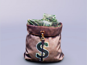 3D Bag Money 3D Model
