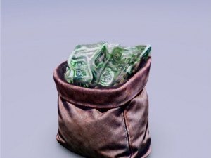 3D Bag Money 3Dモデル